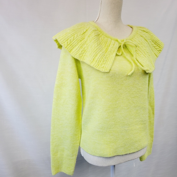 NWOT Calligraphie Neon Wool Blend Sweater Small - Picture 3 of 9